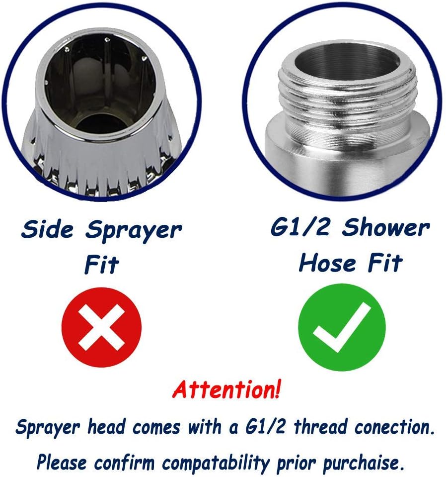 Dual Mode Toilet Bidet Sprayer Head – Chrome Finish Handheld Bidet for Toilet & Bathroom Cleaning – Cloth Diaper Sprayer, Muslim Shower, Jet Spray – G1/2 Coupling