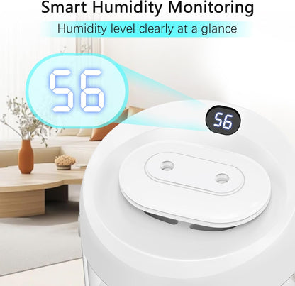 Humidifiers for Bedroom, 25dB Quiet Cool Mist Humidifier for Home, 2L Top Fill Tank for Large Room with 24H Runtime, Carry Handle, NightLight, 12H Auto Shut-off Safety for Nursery/Office/Plants
