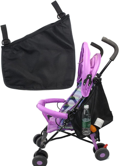 Baby Stroller Organizer,Black,Umbrella stroller organizer,Extra pockets to store snacks/wipes items,Holds water bottles, toddler sweat shirt etc (Black)