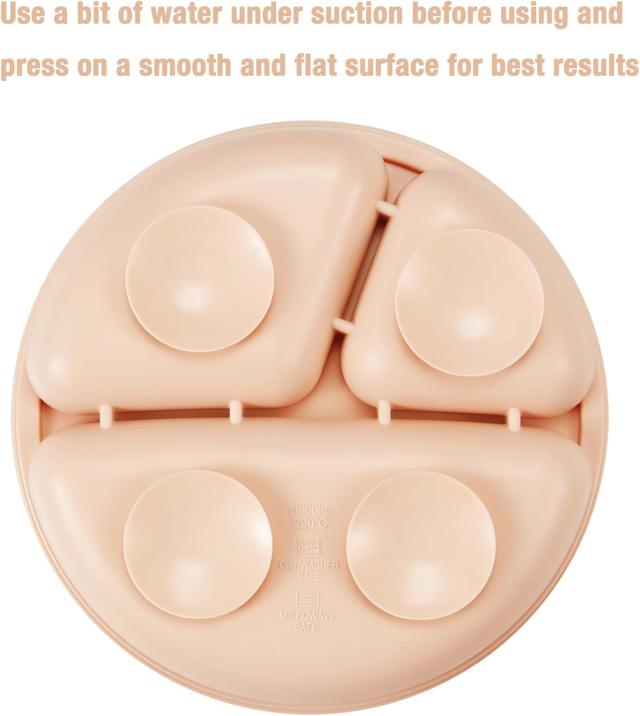 PandaEar 2 Pack Silicone Divided Suction Plates with 2 Spoons 2 Forks for Babies & Toddlers | Baby Led Weaning Supplies Self Feeding Eating Utensils | BPA-Free Silicone Baby Feeding Set -Pink & Linen