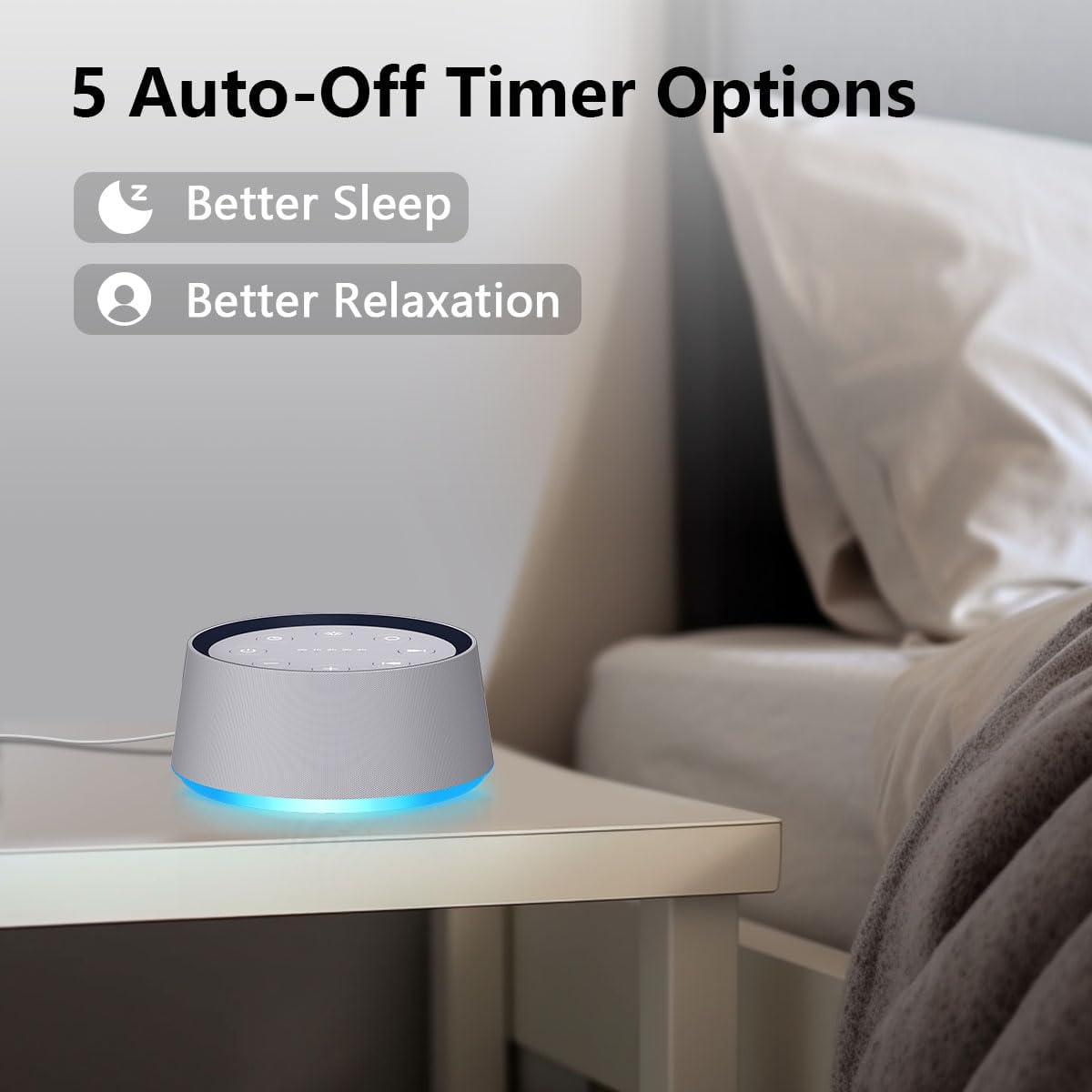 Brown Noise Sound Machine 30 Soothing Sounds White Noise Machine with 12 Night Light Colors Sleep Machine for Adults Baby Kids 36 Volume Levels Noise Canceling for Office Home Privacy