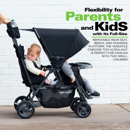 Joovy Caboose LX Tandem Stand-on Stroller, Black
