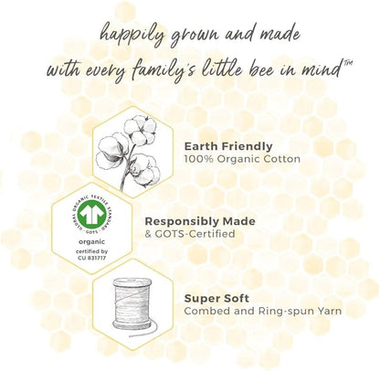 Burt's Bees Baby Essential Organic Cotton Fitted Crib Sheet, Breathable for Boy Girl Standard Crib & Toddler Mattresses