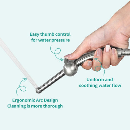 BARROCK Advanced Handheld Bidet Sprayer Set for Toilet, Bathroom Ergonomic Jet Bidet Spray Attachment Kit for Muslim Shower, Feminine Hygiene, Bathing Pets and Washing Baby Cloth Diaper, Matte Black