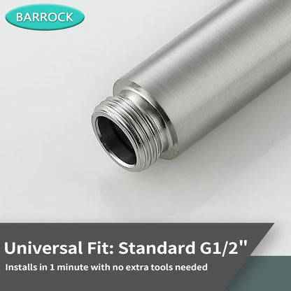 BARROCK 2 Pack Bidet Sprayer Head Only, Stainless Steel Handheld Shattaf Jet Spray for Toilet, Baby Cloth Diaper Sprayer with Adjustable Water Pressure Control, Brushed Nickel
