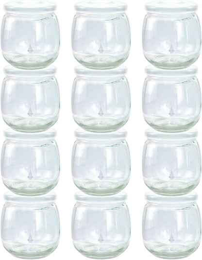 Baby Food Storage Containers,12 Pack Baby Food Containers with Lids,6 oz Glass Baby Food Jars,Small Snack Containers for Toddlers,Thickened Baby Food Storage Containers for Infant and Baby