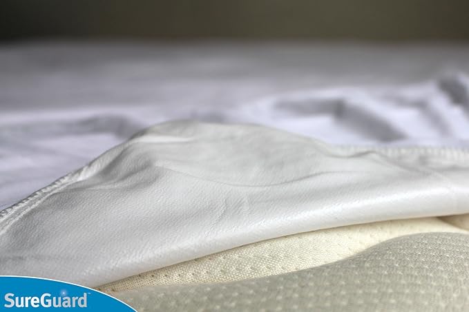 SureGuard King Size Mattress Protector - 100% Waterproof, Hypoallergenic - Premium Fitted Cotton Terry Cover