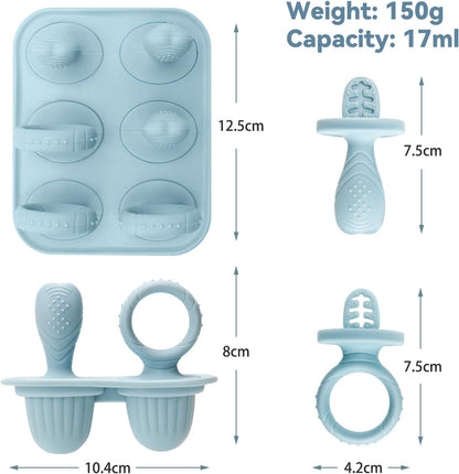 Silicone Toddlers Popsicle Molds with Sticks, 2Packs Mini Popsicles Molds for Baby Breastmilk Popsicle Molds for Teething Relief, Frozen Treats Maker Popsicle Maker Ice Pop Mold for Babies Kids
