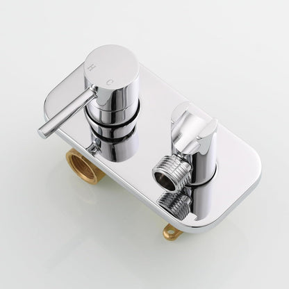Tecmolog Stainless Steel Bathroom Bidet Sprayer Set Concealed Bidet Sprayer for Toilet Hot and Cold Handheld Cloth Diaper Sprayer Kit