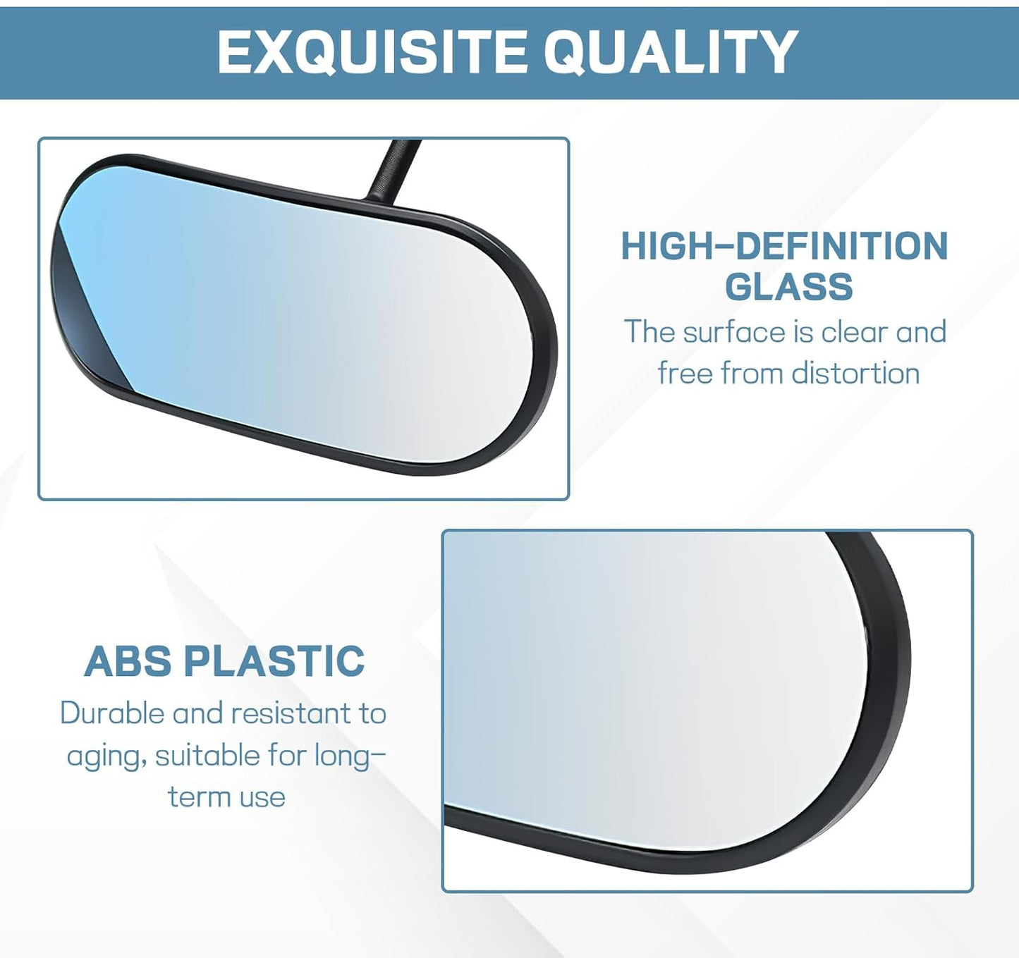 Wuyaoyao HD Baby Car Mirror Rear Facing, Stick-on 360° Adjustable Baby Rear View Mirror for Cars Windshield, Wide Angle Convex Safety Rearview Mirrors for Backseat, Car Accessories Interior (Stick-on)