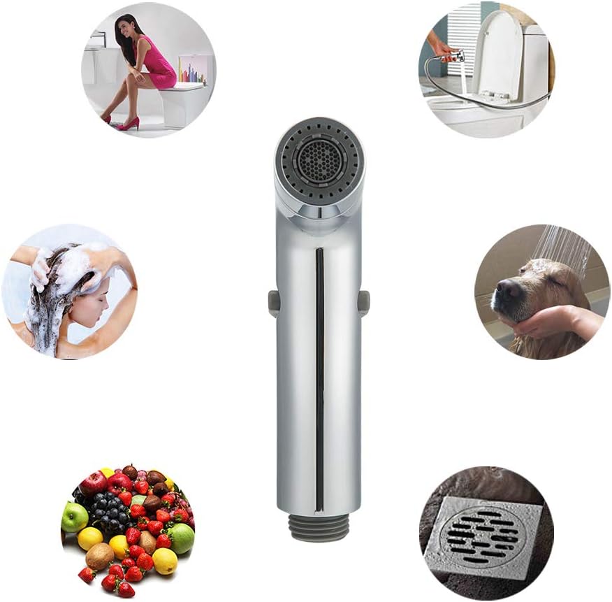 AYNEFY Handheld Bidet Sprayer,Electroplating Adjustable Toilet Bidet Spray Nozzle Baby Cloth Diaper Sprayer for Toilet Cleaning Bathroom Accessory