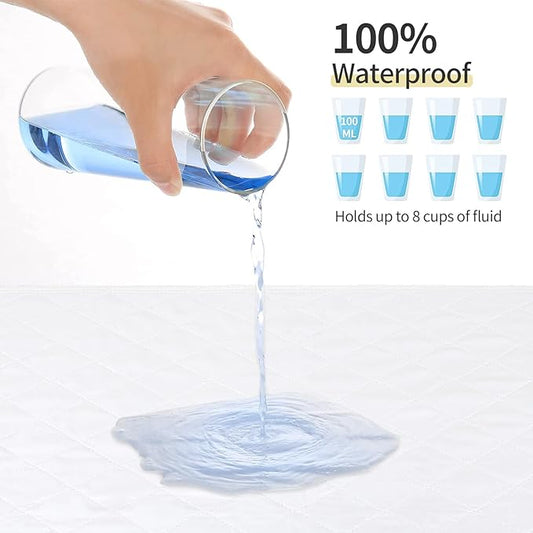CoolShields Waterproof Bed Pads Incontinence Washable Reusable Bedwetting Mattress Protector Pad for Kids, Adults, Elderly, and Pets 34'' x 52'' (4 Pack)
