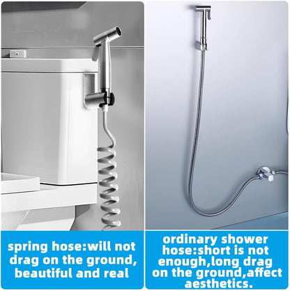 Handheld Bidet Sprayer for Toilet Kit,Stainless Steel Muslim Shower Toilet Bidet Faucets Attachment Set with T-Valve,Adjustable Water Pressure,Toilet Hose Sprayer,Cloth Diaper Spraye for Baby Wash