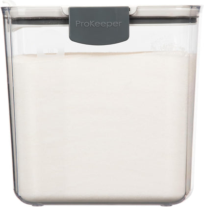 ProKeeper 1 Quart Airtight Powdered Sugar Storage Container – Grey, BPA-Free Plastic