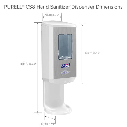 PURELL CS8 Automatic Hand Sanitizer Dispenser, White, for PURELL CS8 1200 mL Hand Sanitizer Refills (Pack of 1) – 7820-01