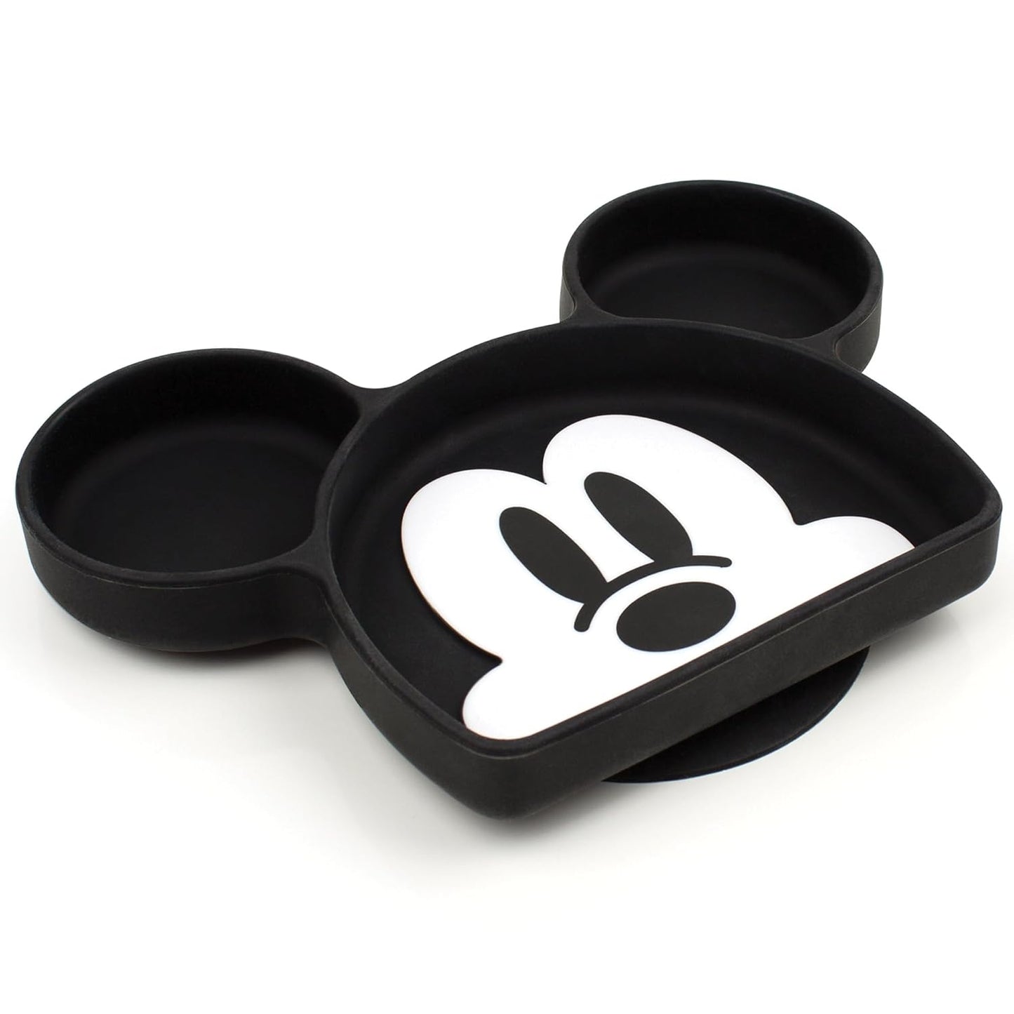 Bumkins Disney Toddler and Baby Suction Plate, Silicone Grip Dish, Baby Led Weaning, Kids Feeding Supplies, Non Skid Sticky Bottom, Platinum Silicone, for Children Ages 6 Months Up, Toy Story Alien