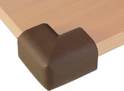 KidKusion Corner Cushion | Made in USA | Brown | 16 Pack | Furniture and Corner Protection