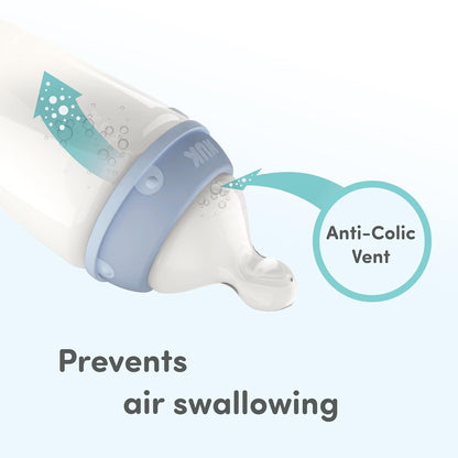 NUK Simply Natural Baby Bottles with SafeTemp Gift Set - Includes 4 Bottles