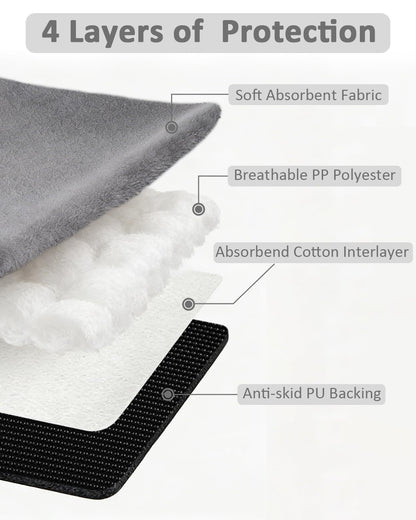 Baby Piddle Pad Car Seat Liner, Potty Training Seat Protector, Waterproof Soft Potty Training Cover for Carseat, Stroller, Highchair, Toilet Training for Infant Newborn, Anti-Slip Backing, Black