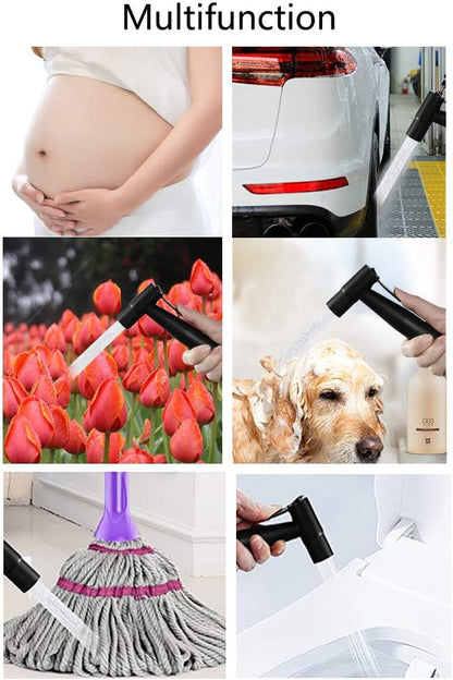 Handheld Bidet Sprayer for Toilet Cloth Diaper Sprayer Brass Rose Gold Portable Cloth Diaper Wash Shower Sprayer Set with Single Cold Wall Mounted Bidet Attachment for Personal Hygiene