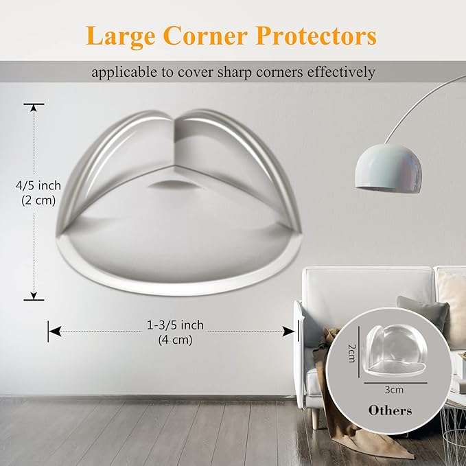32 Pack Corner Protector Baby Proof Corners Guards, Table Corner Protectors, Furniture Corners & Edges Safety Bumper Corner Covers, Clear