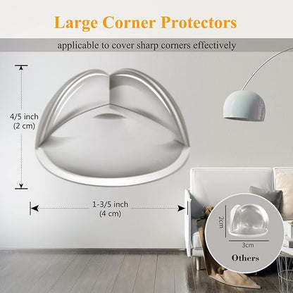 14 Pack Corner Protectors, Corner Guards Baby Proofing Corner Protectors Bumper Clear Corner Covers Cushion for Table Desk Fireplace Against Sharp Corner