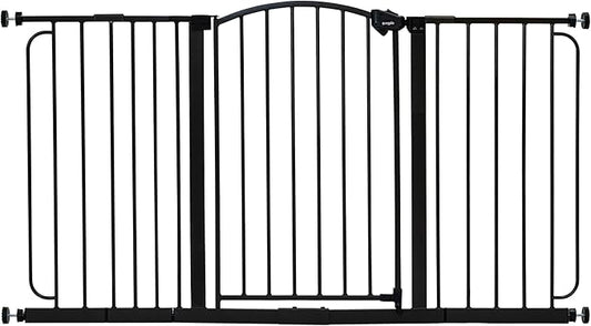 Regalo Safety 30.5-58" Extra Wide Arch Baby Gate with Door, Pressure Mount Walk Through Gate for Doorways & Bottom of Stairs, Babies, Toddlers & Pets, Tested & Safe, American Designed, American Owned