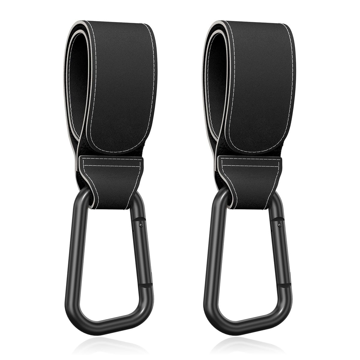 Baby Stroller Hooks for Hanging Bags, Universal Stroller Clips Accessories, Mommy Hook for Diaper Bag, Shopping Cart, Purse, Backpack - 2 Pack, Abstract Leaf
