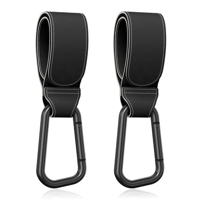 Baby Stroller Hooks for Hanging Bags, Universal Stroller Clips Accessories, Mommy Hook for Diaper Bag, Shopping Cart, Purse, Backpack - 2 Pack, Abstract Leaf