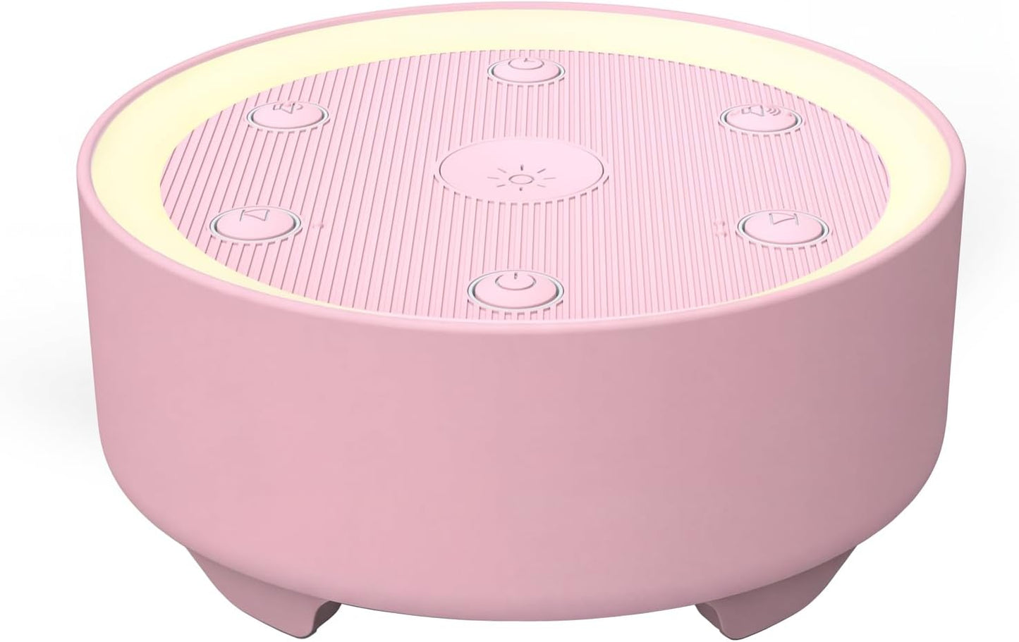 Kipcush White Noise Machine - 21 Soothing Non-Looping Sounds, Dimmable Night Light, & Blind-Touch Buttons | USB-Powered Portable Sleep Therapy for Babies, Adults, Office & Travel - White