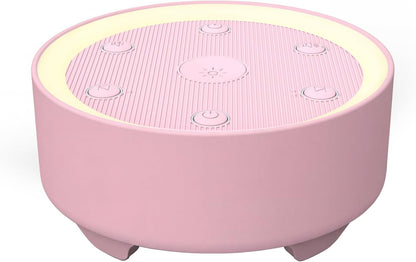 Kipcush White Noise Machine - 21 Soothing Non-Looping Sounds, Dimmable Night Light, & Blind-Touch Buttons | USB-Powered Portable Sleep Therapy for Babies, Adults, Office & Travel - White