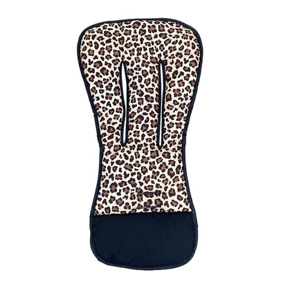 Baby Stroller Cushion Soft Printed Stroller Seat Liner-Reversible Universal Breathable for Baby Carrier Pram Infant Car Seat Insert-78x40cm,1 Pack (Leopard Print)