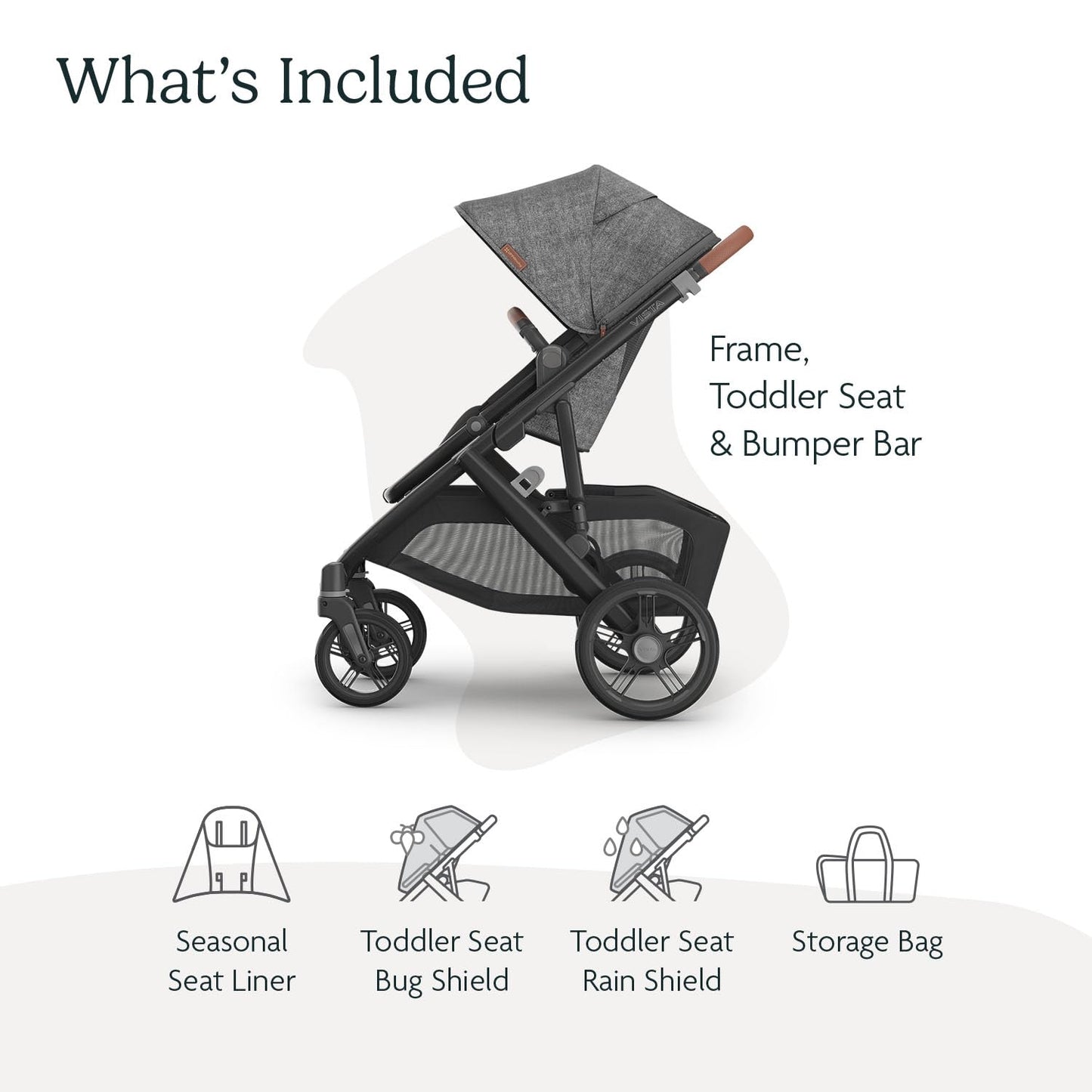 UPPAbaby Vista V3 Convertible Single-to-Double Stroller for Baby & Toddler, 30+ Configurations, Car Seat Compatible, All-Wheel Suspension, XL Basket – Owen (Mocha Mélange/Carbon Frame)