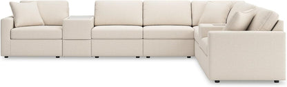 Signature Design by Ashley Modmax Coastal Press-Back Swivel Glider Rocker Recliner with Machine Washable Cover, Hidden Storage Compartments and 2 Bolster Pillows, Beige - Colors B