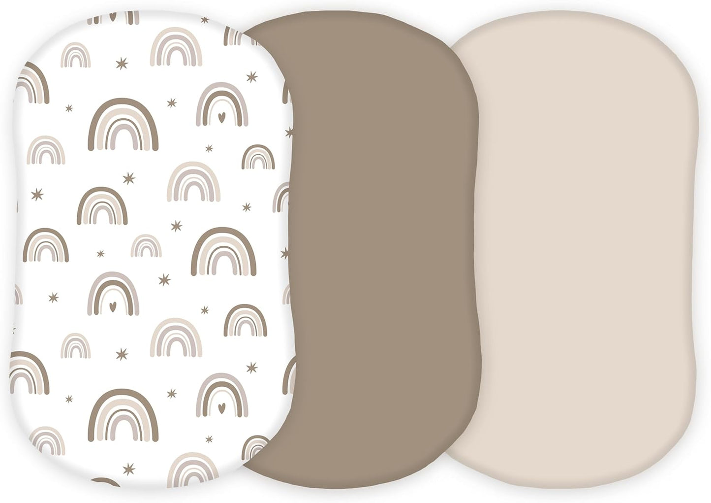 Muslin Bassinet Sheets for Angelbliss, Cowiewie, Amke, Jimglo, Suihuooo, Wayfong Baby Bassinet Bedside Sleeper by TansyPanda, 3PC, 20×33in, Ultra Soft, Breathable, Snug Fit, Unisex Boys Girls, Maadi