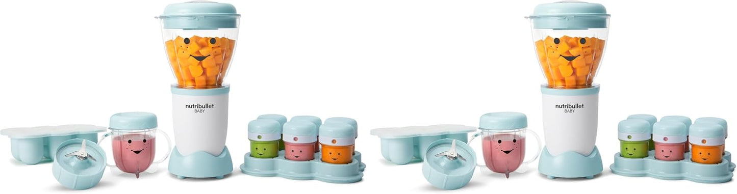 NutriBullet NBY-50100 Baby Complete Food-Making System, 32-Oz, White, Blue, Clear