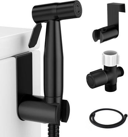 Handheld Bidet Sprayer for Toilet, Muslim Shower Water Jet Spray for Toilet, Bidet Faucet Cloth Diaper Sprayer for Baby Wash, Adjustable Water Pressure with Bidet Hose for Feminine Wash