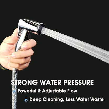 Handheld Bidet Sprayer for Toilet, Lockable Push Button, ABS Bidet Sprayer Set with Hose & T-Valve, Easy Install - Niken Color