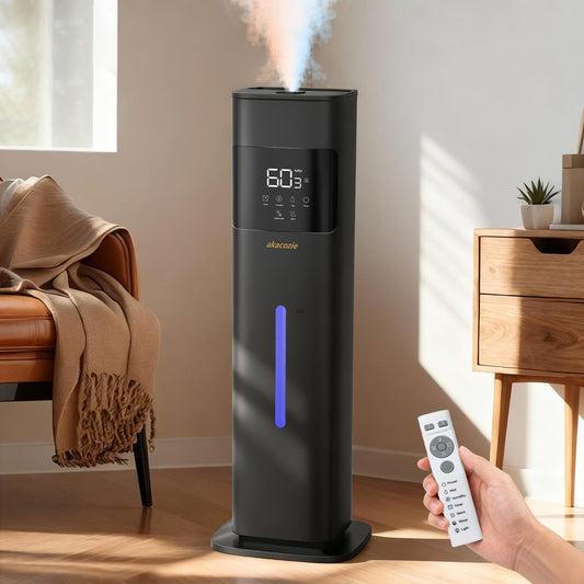 Warm & Cool Mist Humidifiers for Bedroom, Top-Fill Humidifier Large Room with Essential Oil Diffuser, Large Room Humidifiers for Home Baby Nursery Office Plants, White