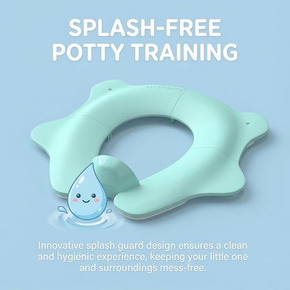 Foldable Travel Potty Seat for Toddler, Portable Toilet Training Seat for Kids on The Go, Fits Round & Oval Toilets with Non-Slip Base & Travel Bag for Car Airplane Essentials, Grey