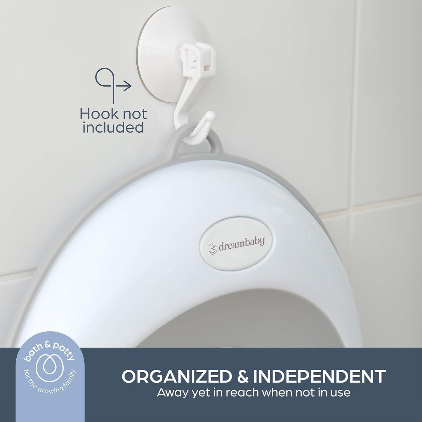 Dreambaby Non-Slip Potty Training Seat, Soft & Comfortable, Easy to Clean, Travel-Friendly, for Toddler Boys and Girls, Fits Round & Oval Toilets