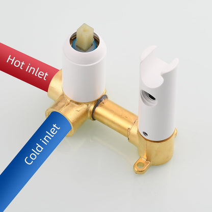 Tecmolog Stainless Steel Bathroom Bidet Sprayer Set Concealed Bidet Sprayer for Toilet Hot and Cold Handheld Cloth Diaper Sprayer Kit