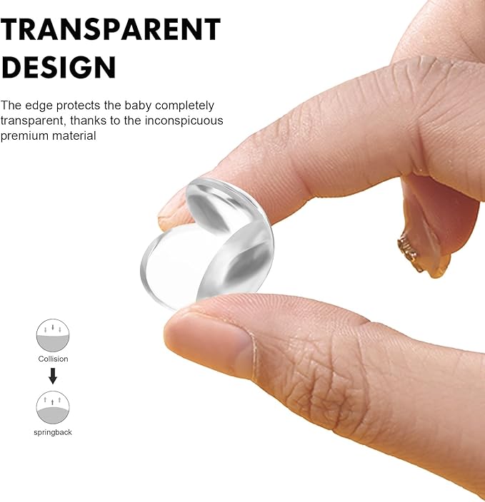 POPETPOP 20 Pack Corner Protector for Baby, Clear Table Corner Protectors, Furniture Edge Guards - Baby Proof Guards to Cover Sharp Furniture