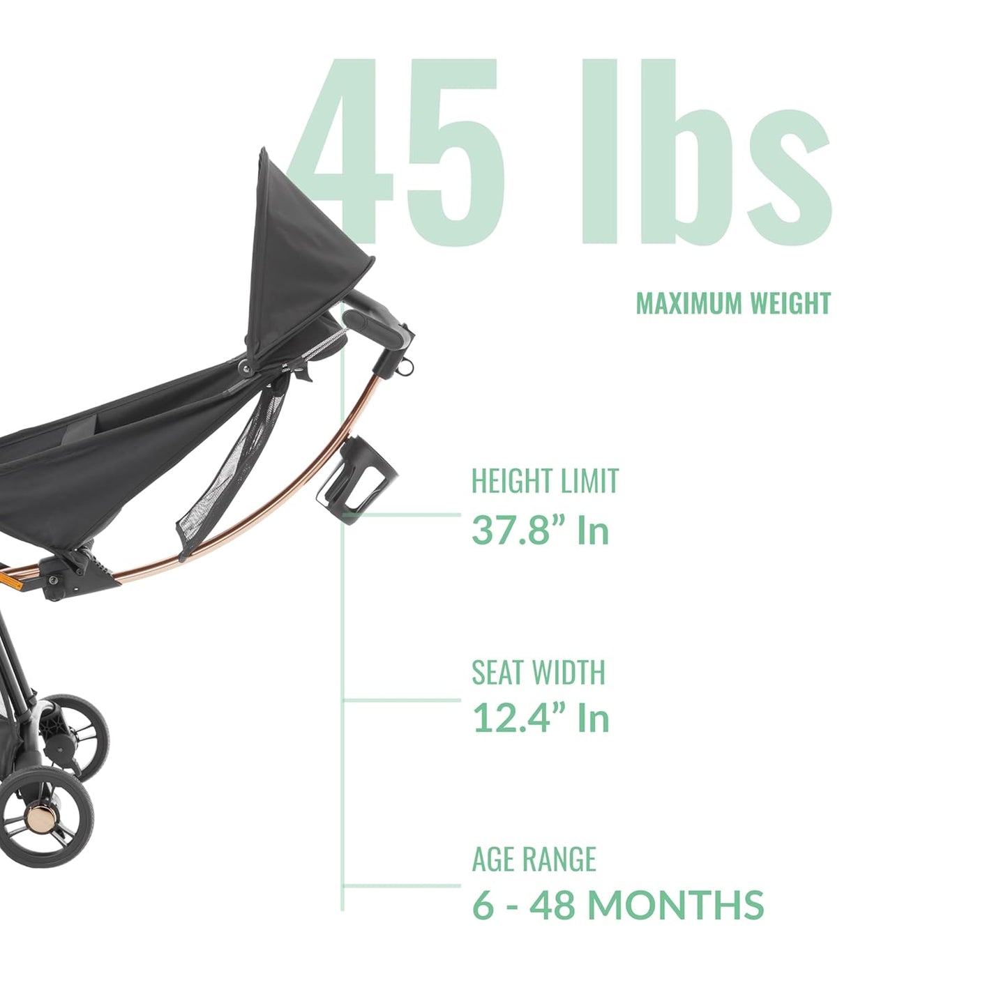 Evolur Roamer Ultra Lightweight Stroller, Compact One-Hand Self-Standing Fold Travel Stroller with 5-Point Safety Harness, Adjustable Sun Canopy, 360° Rotating Wheels with Cup Holder - Red