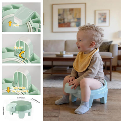 Potty Training Toilet Seat Portable Travel Potty Folding Kids Potty Chair with Storage Bag and 20 Liners