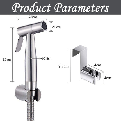 Bidet Sprayer Head with Hook,Stainless Steel Handheld Bidet Spraye r, Baby Cloth Diaper s Prayer, Save Water, Ergonomic Design, Perfect for Bathroom Cleaning and Personal Hygiene