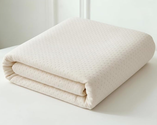 Deluxe Organic Cotton Percale Crib Mattress Protector Waterproof – OCS Certified - Premium 280 GSM Breathable Soft Baby Mattress Pad Cover, Fitted Standard 52 x 28