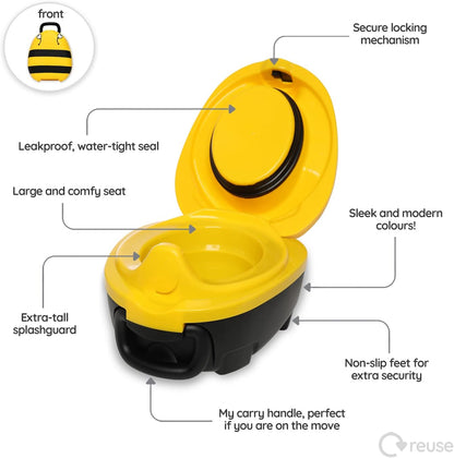 My Carry Potty - Ladybug Travel Potty, Award-Winning Portable Toddler Toilet Seat for Kids to Take Everywhere