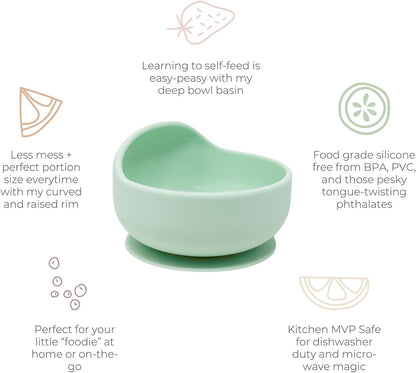 Baby's Brew Stayfull Silicone Bowl-Pink