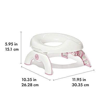 OXO Tot 2-in-1 Go Potty with Travel Bag | for Potty Emergencies at Home or on the go | Portable Toilet Training | Opens Quickly for Emergencies | for standalone use or on Grown-up Toilets
